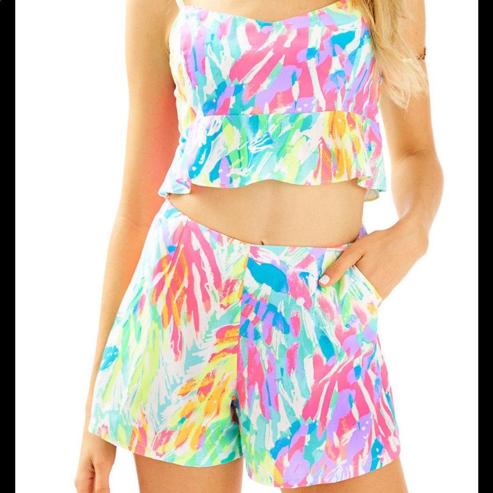 Lilly Pulitzer Linnea Set crop top and shorts